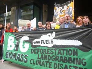 Protest outside Drax AGM