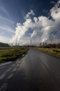 Drax Power Station is a large coal-fired power plant in North Yorkshire. Its generating capacity of 3,960 megawatts is the highest of a any power station in the United Kingdom and Europe. Because of its large size, it is also the UK's single largest emitt
